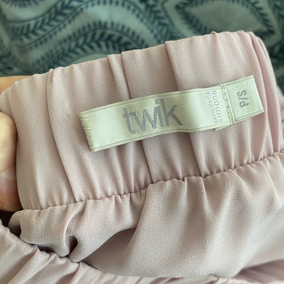 Twik - Pink Pleated Midi Skirt - Small - Picture 7 of 8